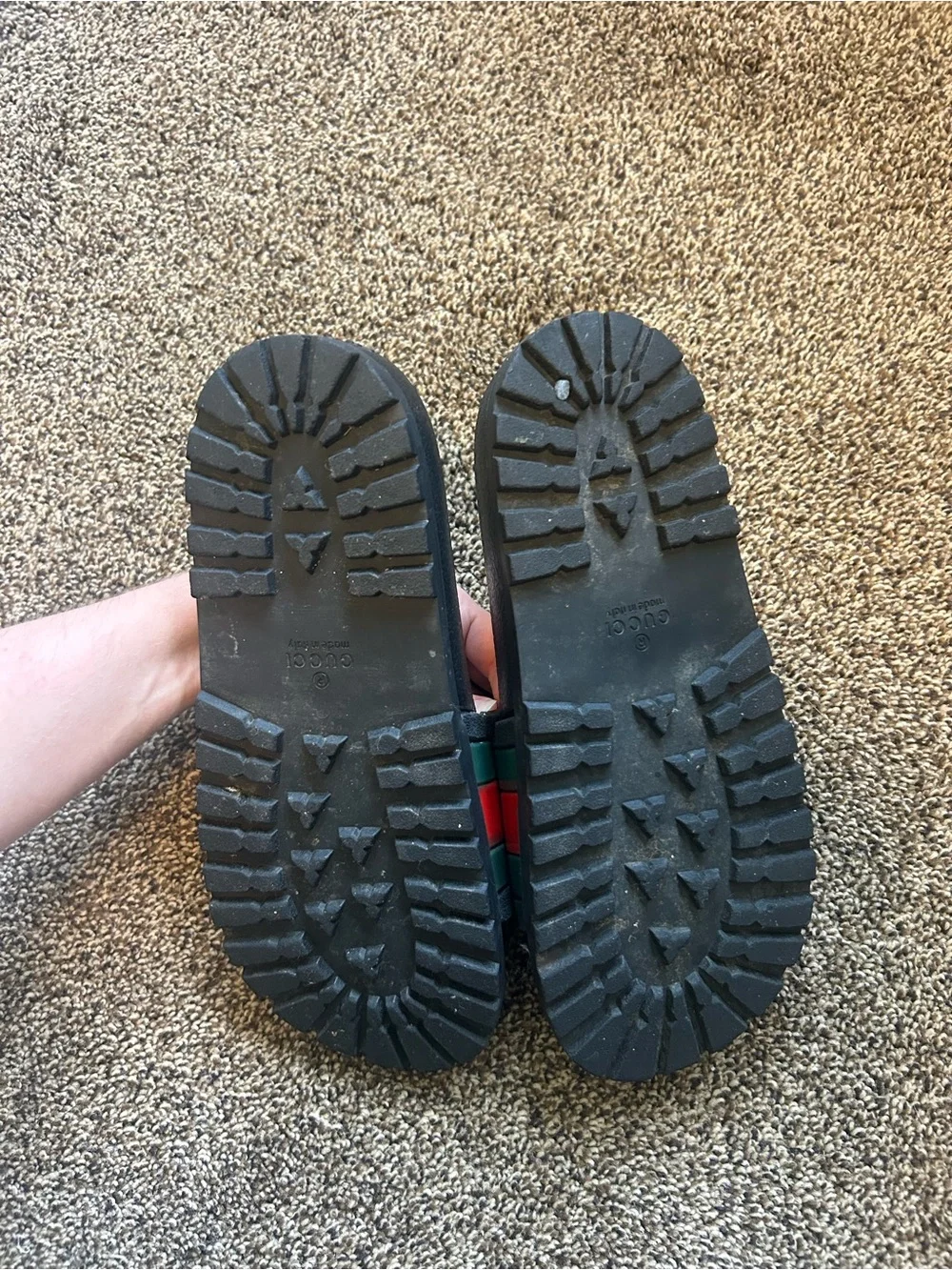 GUCCI Web Slide Sandal Size 43
